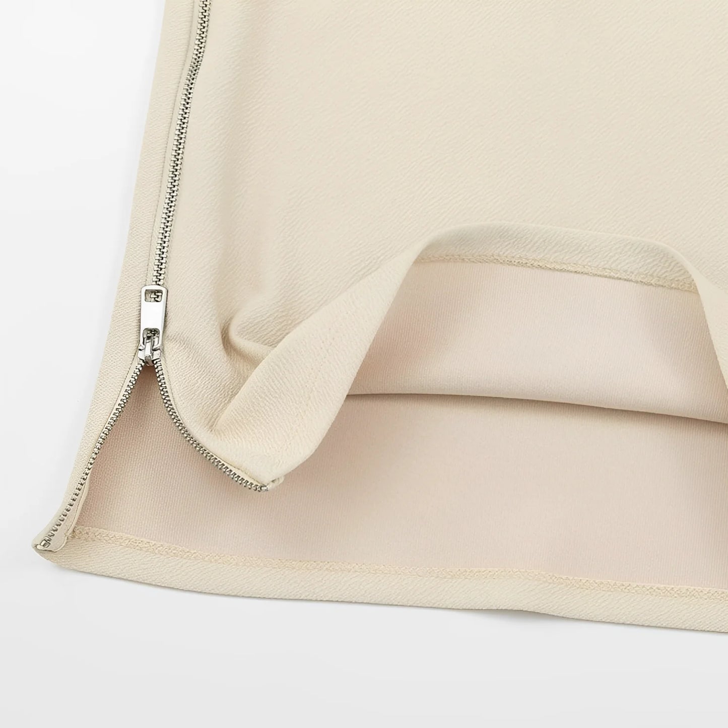 Side Zip-Up Knit Tube Tank Tops (black, white or beige)