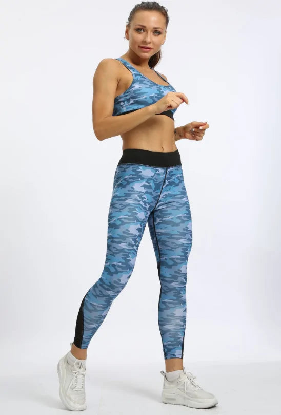 SAGACE Camo Yoga Suit: 2-Piece Set (2 shades)