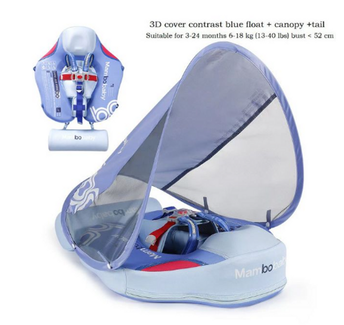 Non-inflatable Baby Float with Sun Canopy