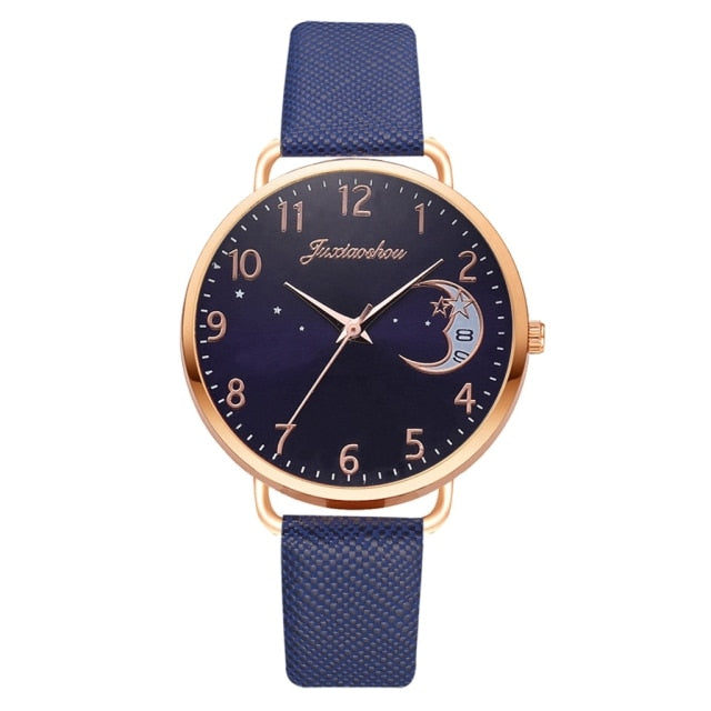 Celestial Moon Numbers Watch & Bracelet Sets (various colors)
