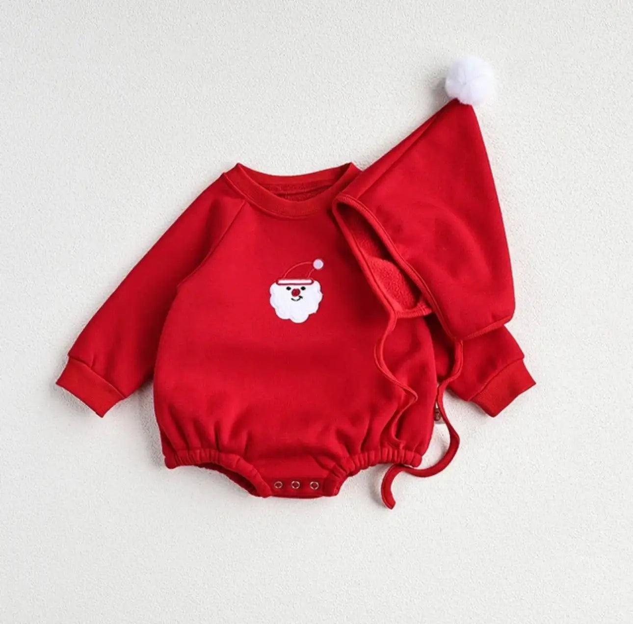 One Piece Embroidery Santa & Reindeer Baby Clothing