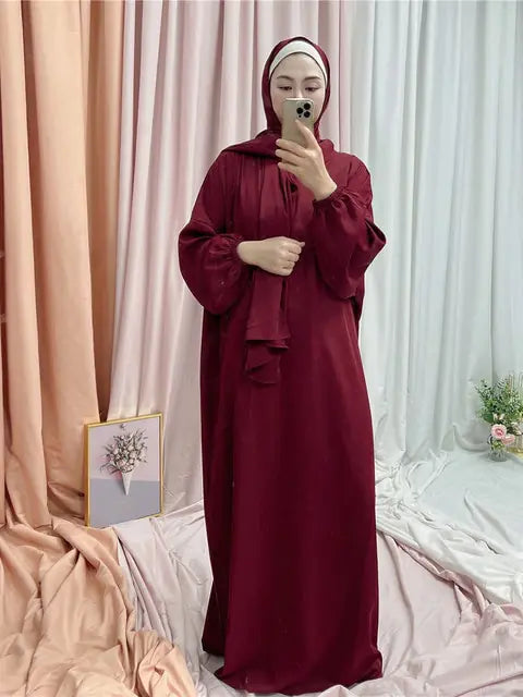 Hooded Abaya Long Dresses (various colors)