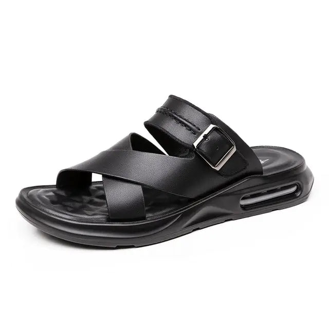 Men's Non-slip Italian Sandals (black or auburn)