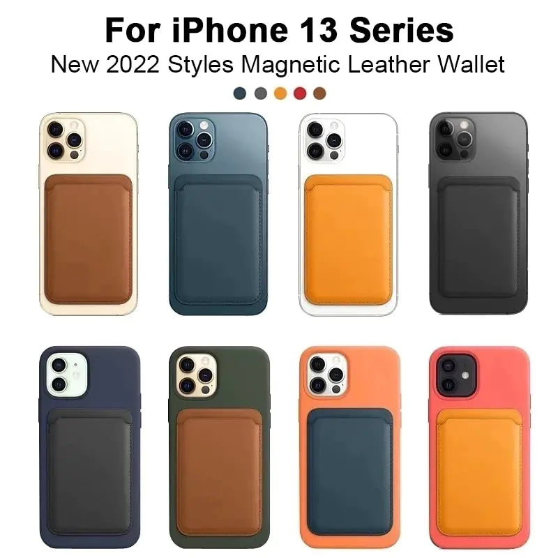 Magsafe Magnetic Leather Card Clip For iPhone 14 Pro Max (various colors)