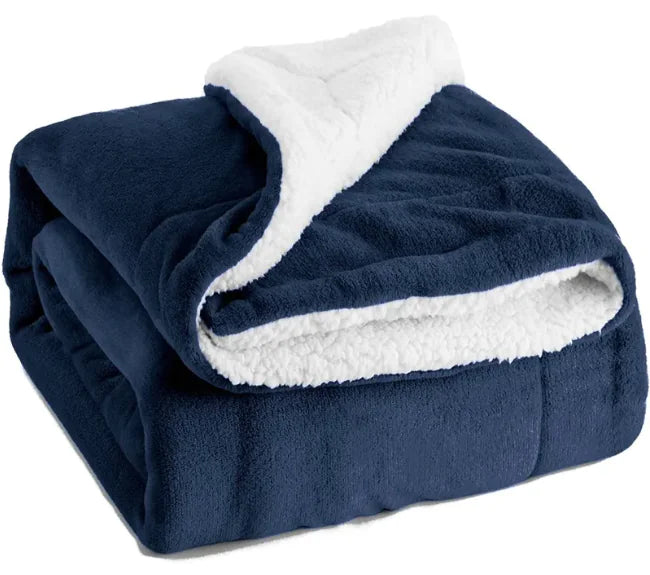 Cozy Sherpa Lamb Fleece Blanket (various colors)
