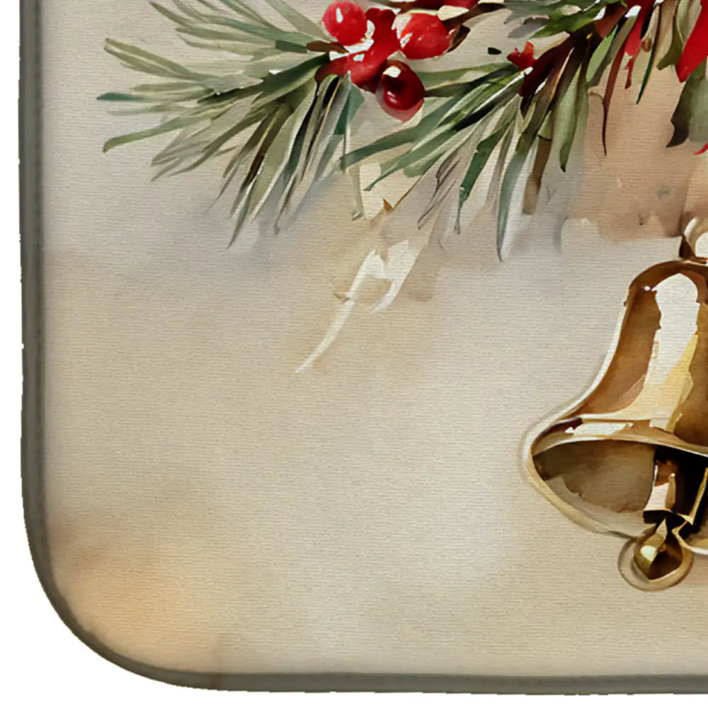Christmas Bells Dish Drying Mat