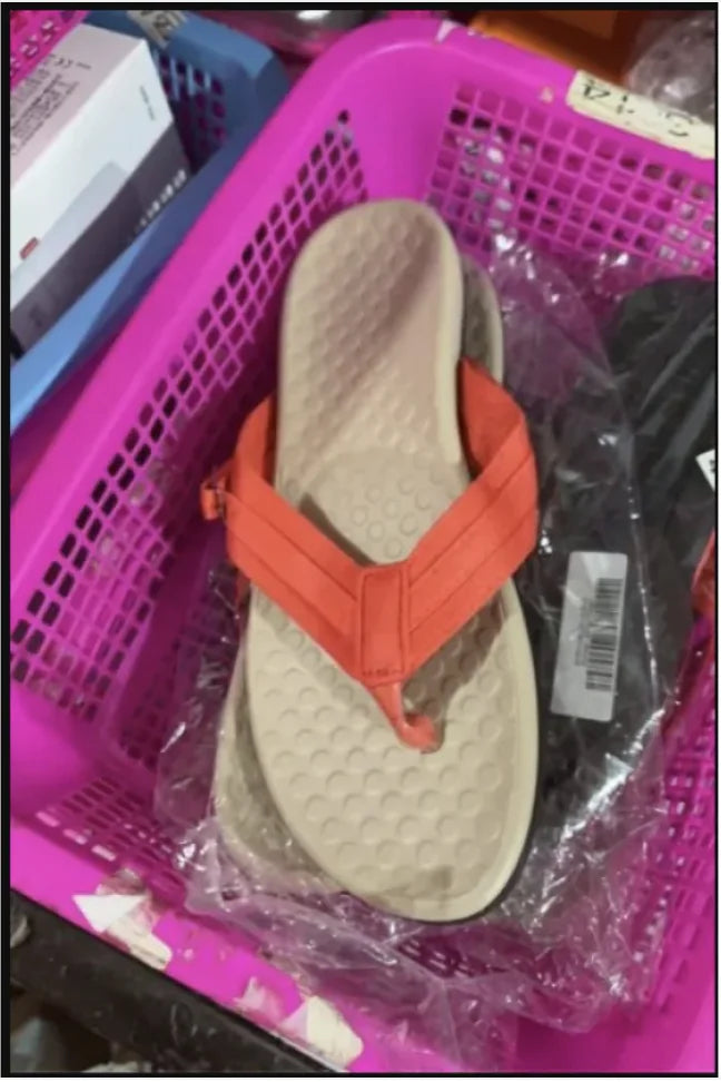 Women's Stylish Flat PU Metal Flip Flops (various colors)