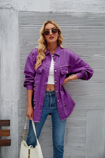 Washed Denim Jacket (various colors)