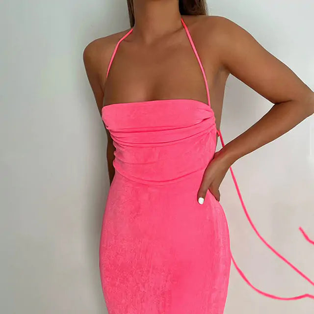 Spaghetti Strap Slim Dress (various colors)
