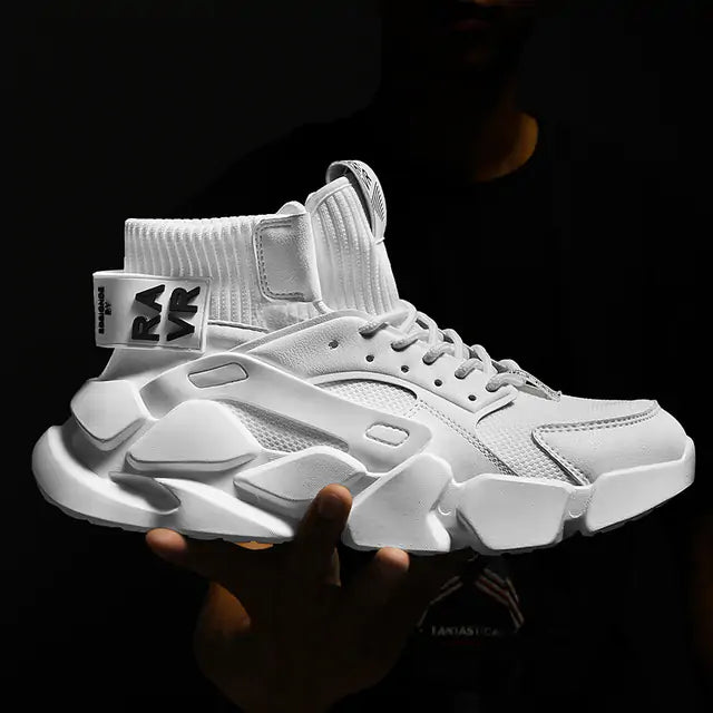 Men's High-top Sneakers - Fashionable Chunky Shoes