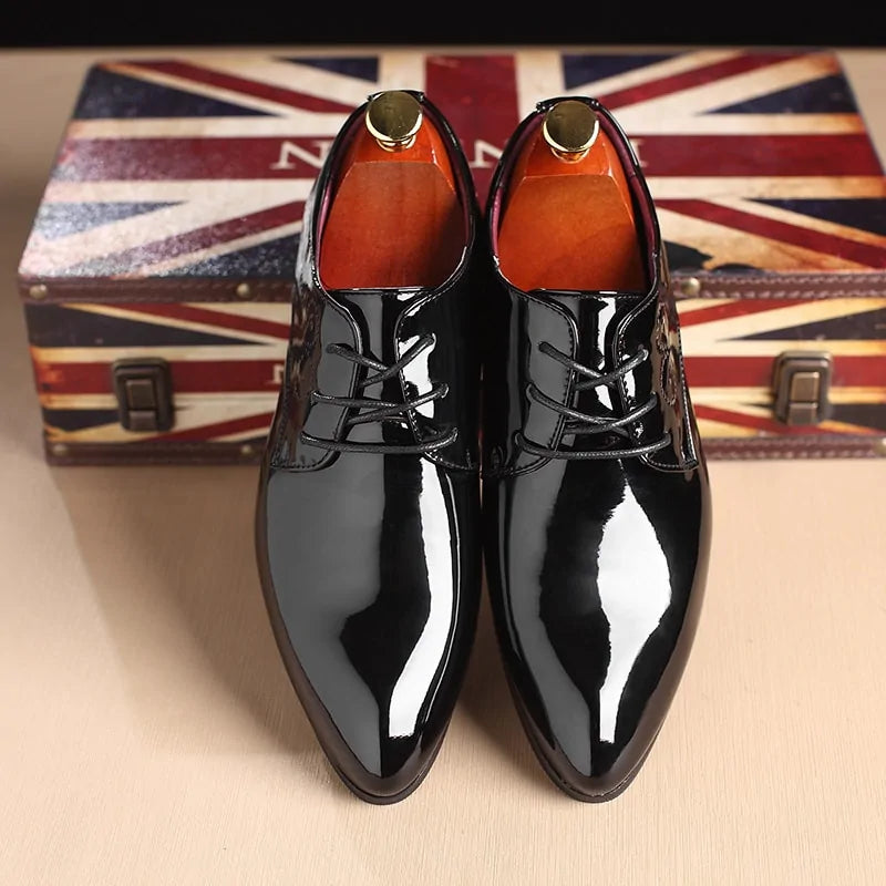 Glossy Oxford Leather Shoes (various colors & styles)