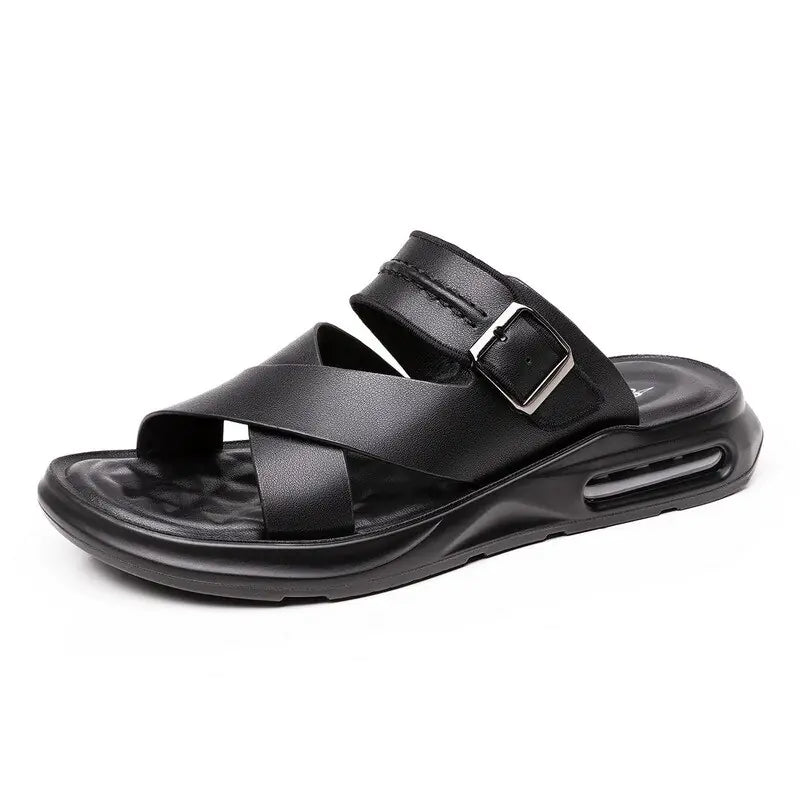 Men's Non-slip Italian Sandals (black or auburn)