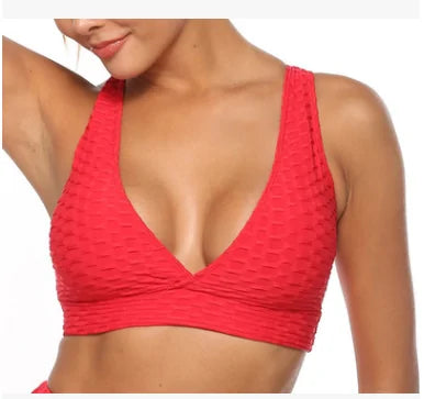 Fitness Deep V-neck Backless Breathable Bra (various colors)