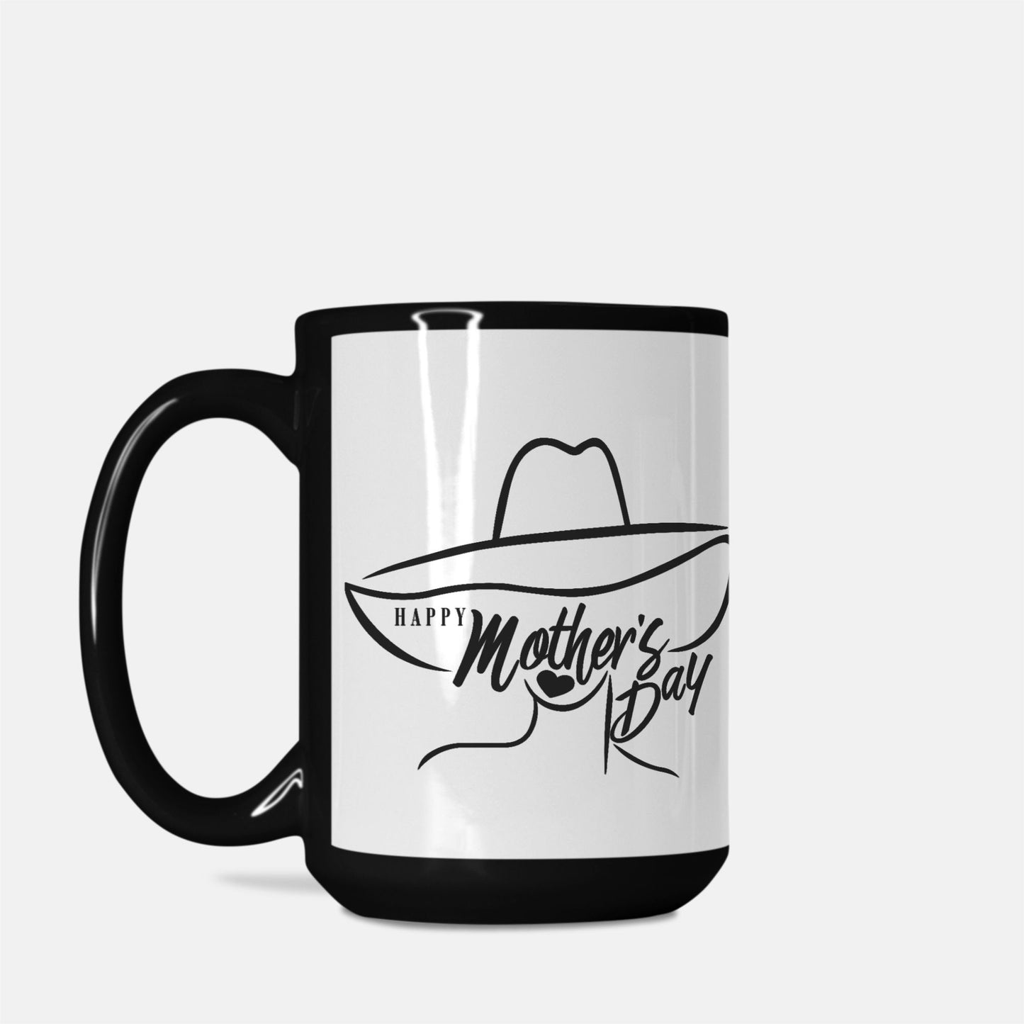 Mug - Mother's Day, White Hat, 15oz, Blk
