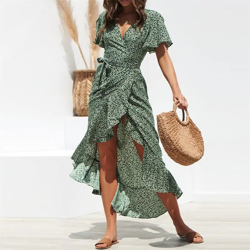 Summer Beach Maxi Dress (black or green)