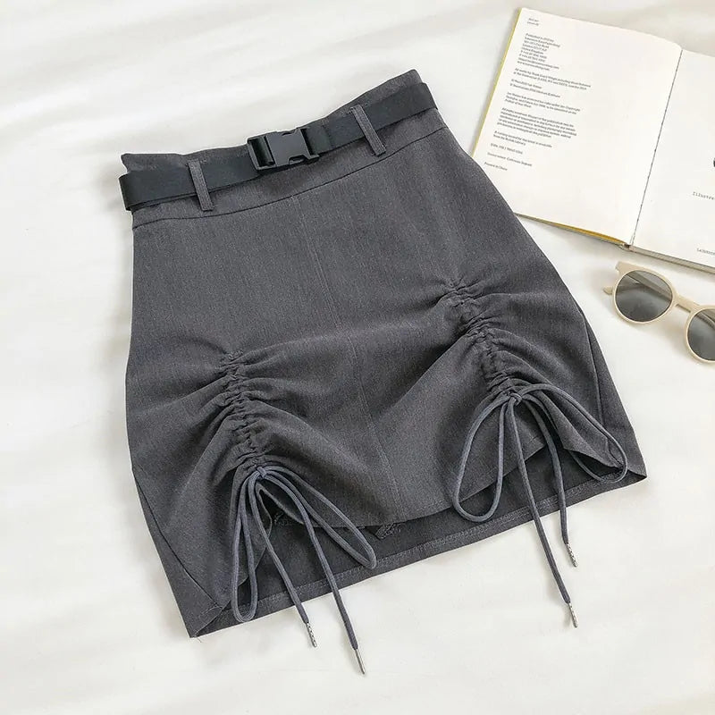 Summer A-Line Skirt (grey & black)
