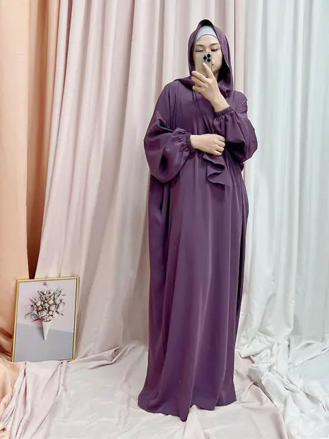 Hooded Abaya Long Dresses (various colors)
