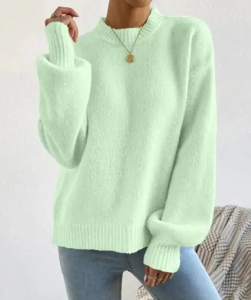 Half Turtleneck Knitted Sweater (various colors)