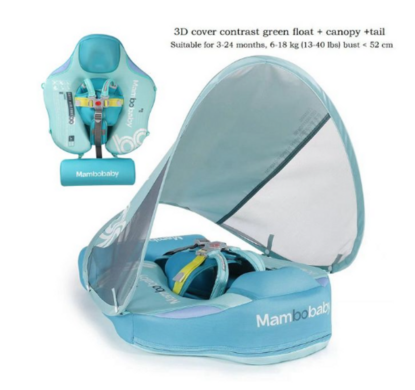Non-inflatable Baby Float with Sun Canopy