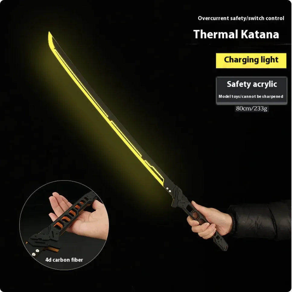 Large Luminous Samurai Sword Toy - Handmade Prop (various colors)