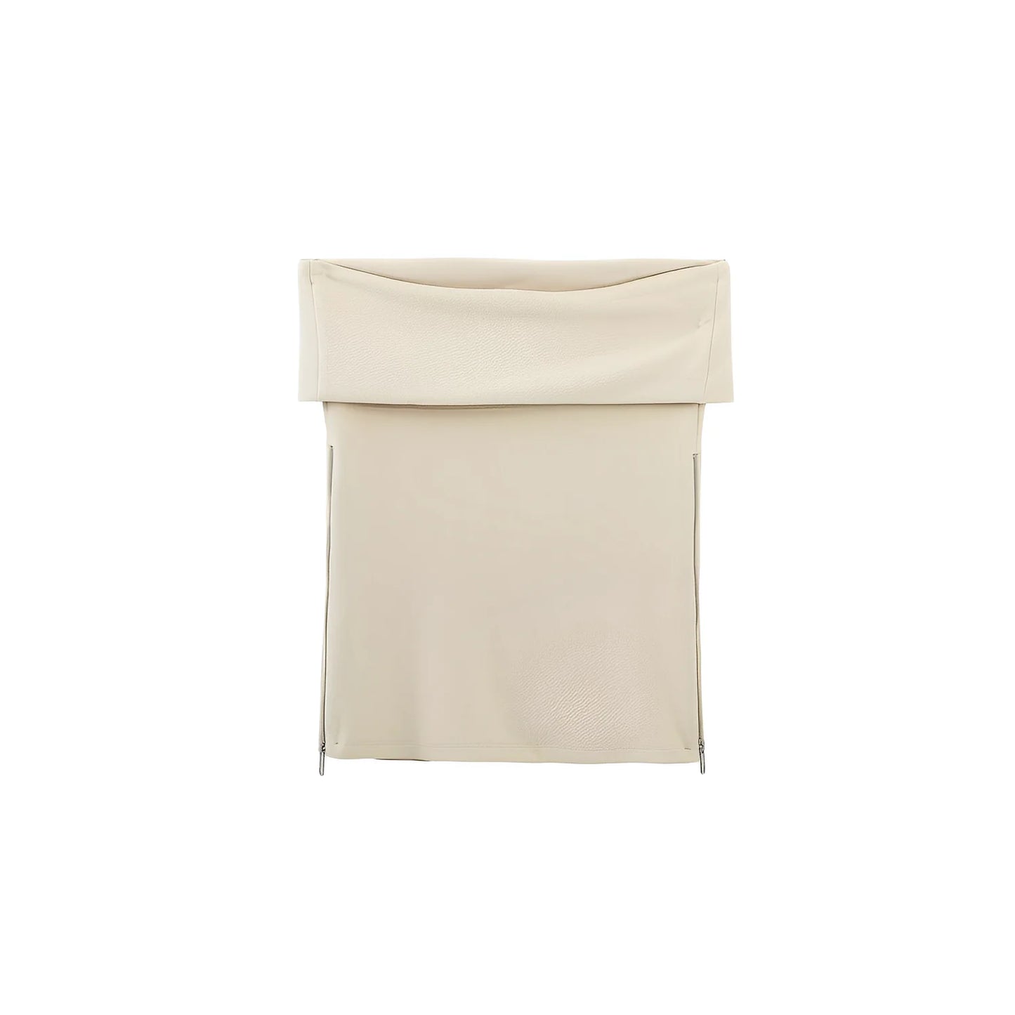 Side Zip-Up Knit Tube Tank Tops (black, white or beige)