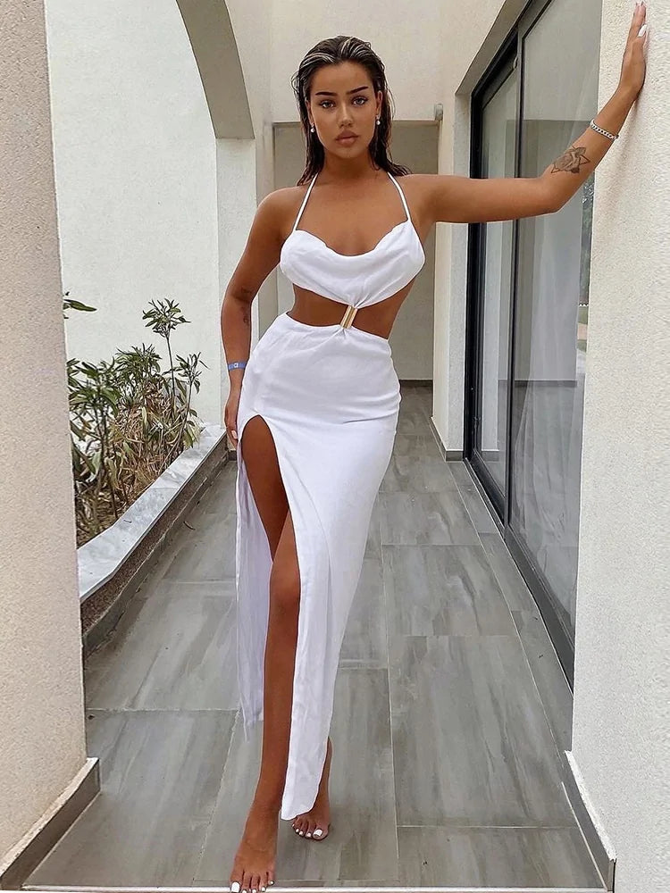 Elegant Summer Dress (black or white)