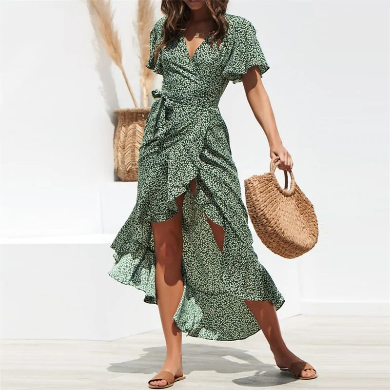 Summer Beach Maxi Dress (black or green)