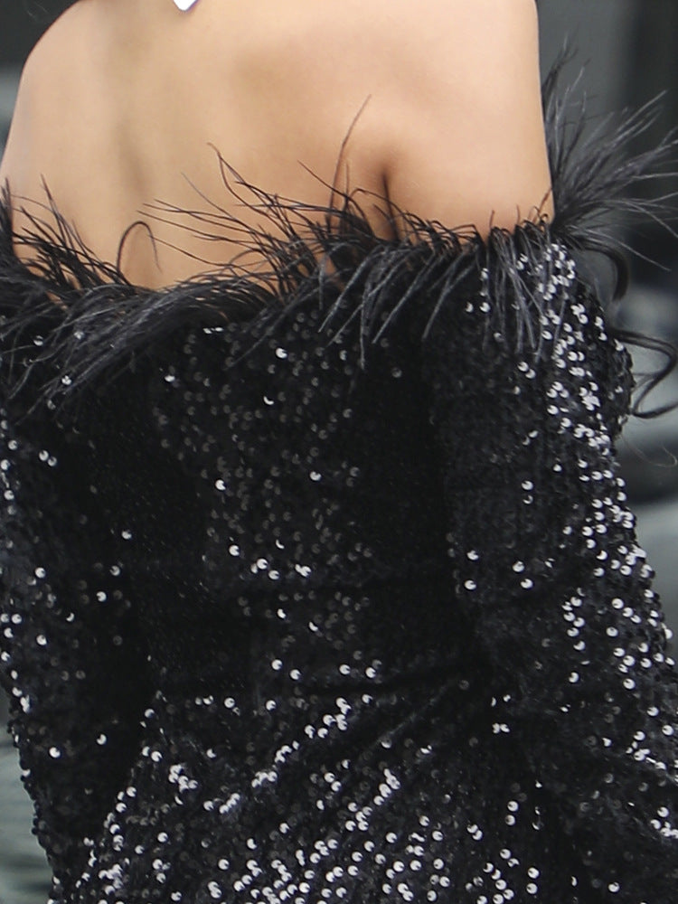 Elegant Evening Dress (black or white)