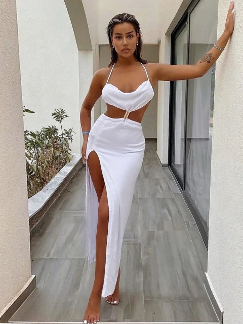 Elegant Summer Dress (black or white)