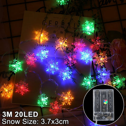 LED Snowflake Christmas Lights