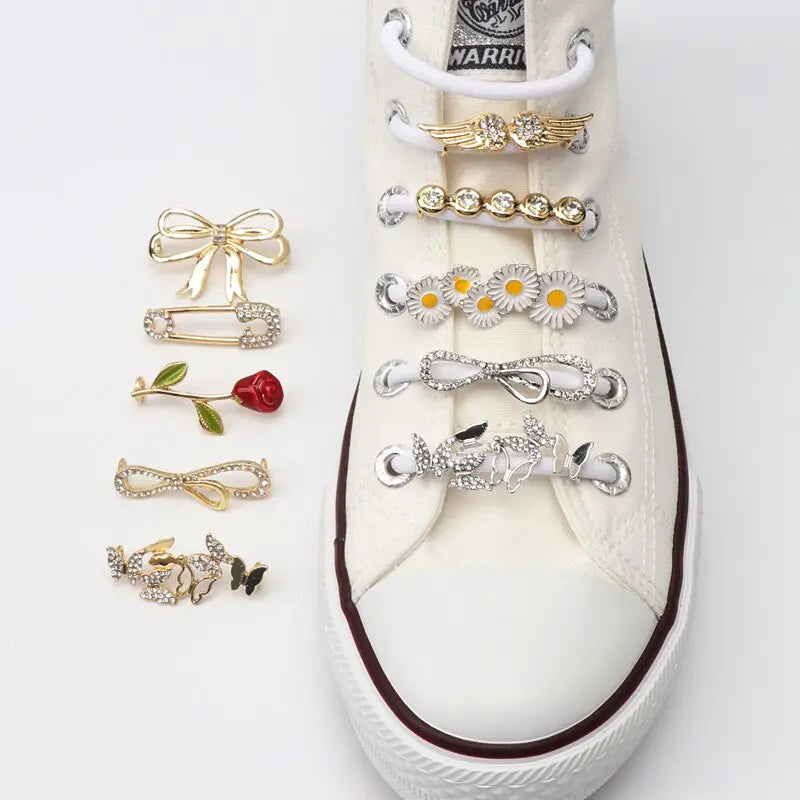 Metal Shoe Rhinestone Charms for Sneakers