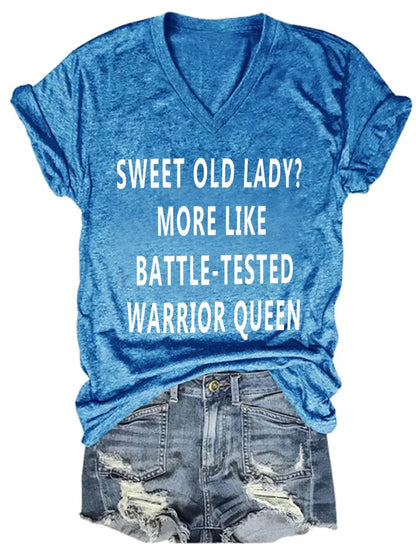 Women's "Sweet Old Lady" Print Tee (various colors)