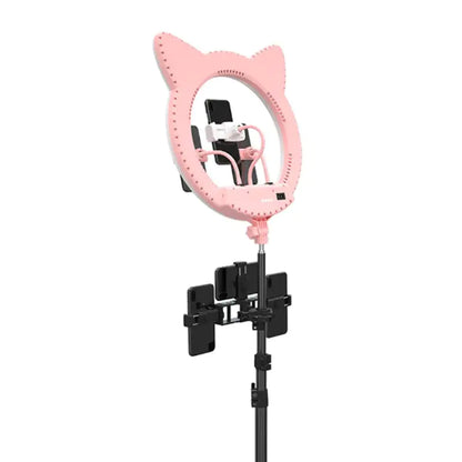 Ring Light With Cat Ear-Shaped Design (black or pink)