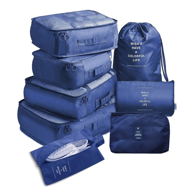 8Pcs/set Large Capacity Travel Organizer Bags