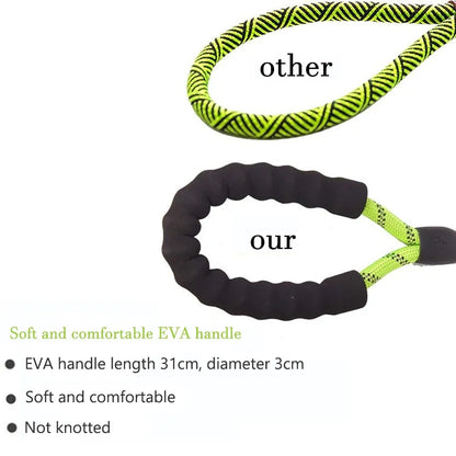 Reflective Rope Leash for Large Dogs: Durable, Strong Traction, Round Nylon Lead