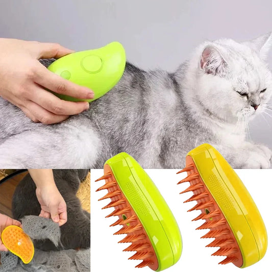 Electric Spray Water Kitten Pet Comb & Steam Brush