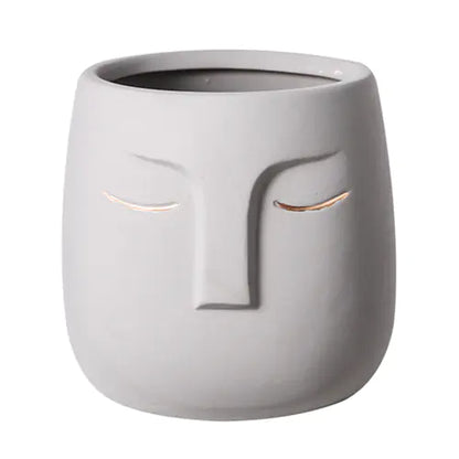 Ceramic Face Living Room Vase (various colors)