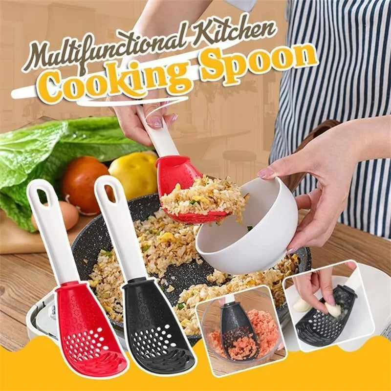 Multifunctional Heat-Resistant Cooking Spoon