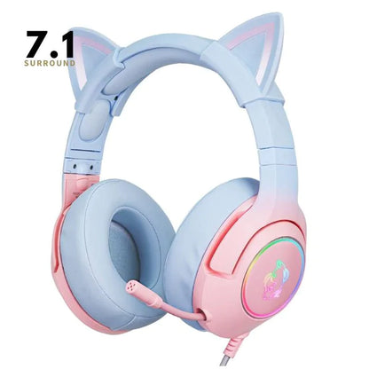 Cute Cat Ear Headphone with Mic (various colors)