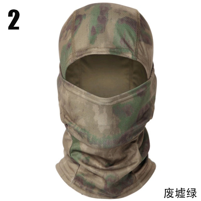 Tactical Camouflage Balaclava Full Face Mask (black & camo)