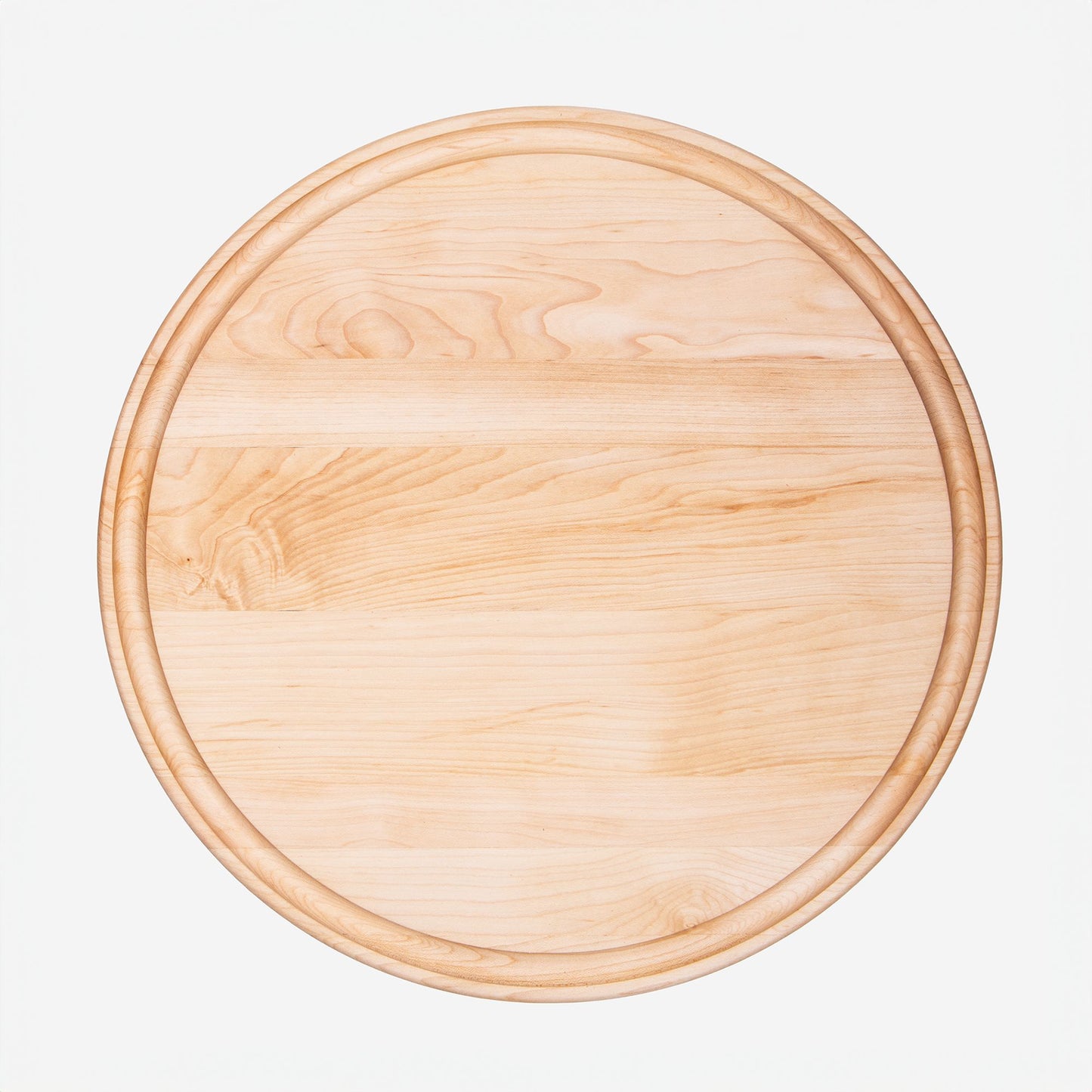 Round Charcuterie Board (Dark/Light) with Groove - 13.5” x 13.5”