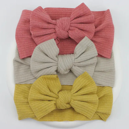 3Pcs/Lot Knit Baby Headband Bow Set (various colors)