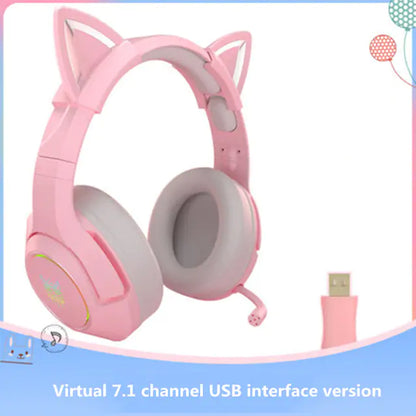 Cute Cat Ear Headphone with Mic (various colors)