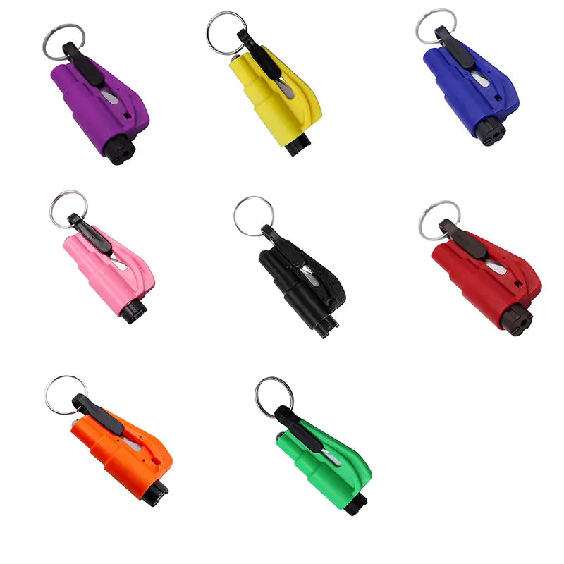 2 in 1 Car Safety Hammer Keychain