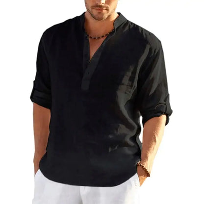 Men's Linen Long Sleeve Shirts (various colors)