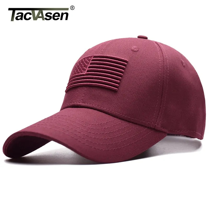 TACVASEN Tactical Baseball Cap: USA Flag Snapback Hat