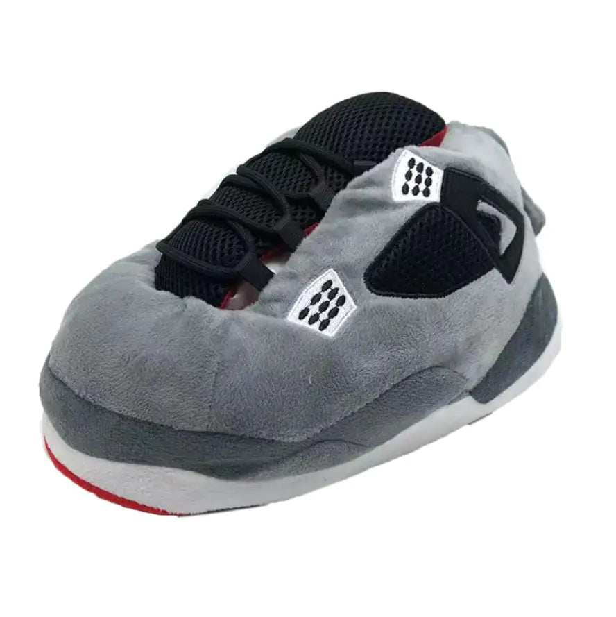 Grey Novelty Sneaker Slippers