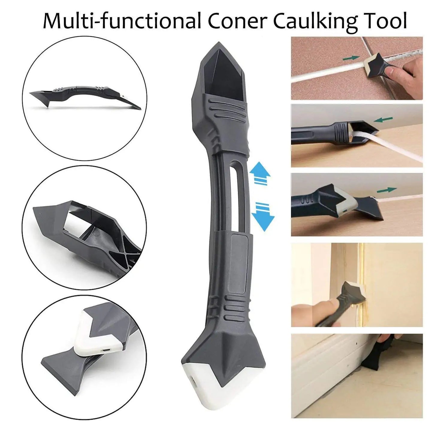 3-in-1 Silicone Caulking Tool Scraper