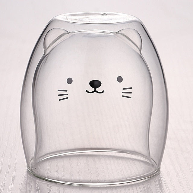 Double-layer Glass Animal Mugs (4 types)