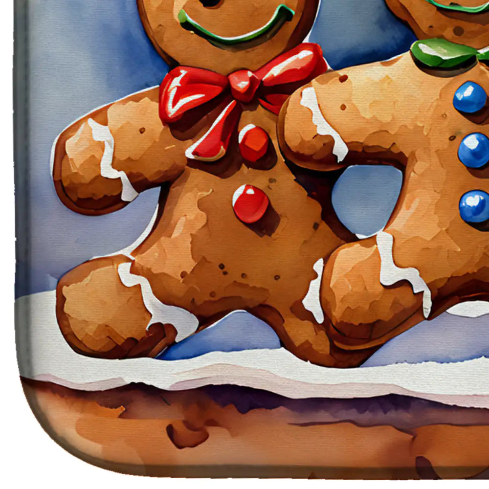 Christmas Gingerbread Dish Drying Mat